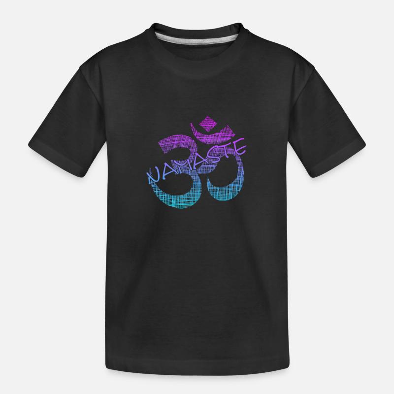 Namaste - Kinder Premium Bio T-Shirt - Schwarz