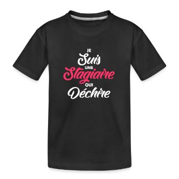 je suis une stagiaire qui déchire - T-shirt bio Premium Enfant - noir - Devant