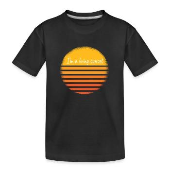 Je suis un coucher de soleil vivant - T-shirt bio Premium Enfant - noir - Devant