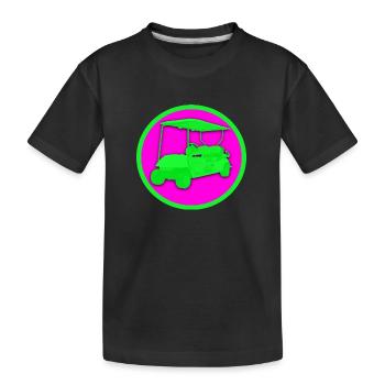 Fancy Golfcar - Kinder Premium Bio T-Shirt - Schwarz - Vorne