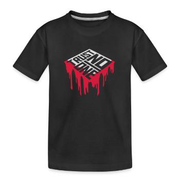 trust no one quote - Kids' Premium Organic T-Shirt - black - Front