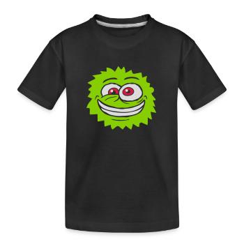 Visage fou de monstre poilu - T-shirt bio Premium Enfant - noir - Devant