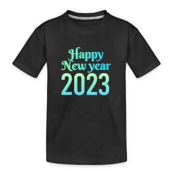 Bonne année 2023 - T-shirt bio Premium Enfant - noir - Devant