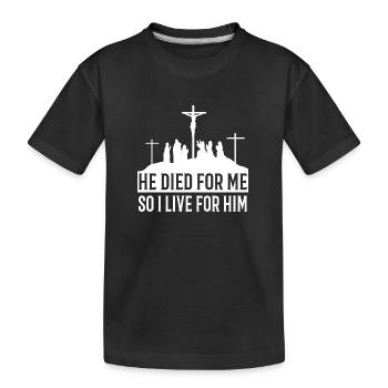 Christus Il est mort pour moiT-Shirt - T-shirt bio Premium Enfant - noir - Devant
