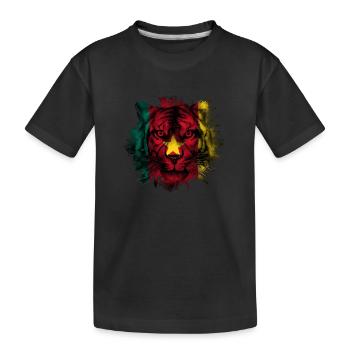 Kamerun - Kinder Premium Bio T-Shirt - Schwarz - Vorne