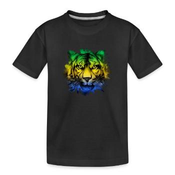 Gabon - Kids' Premium Organic T-Shirt - black - Front