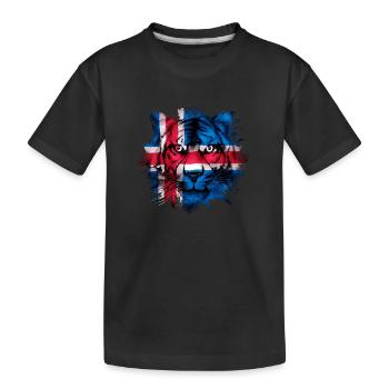 Island - Kinder Premium Bio T-Shirt - Schwarz - Vorne