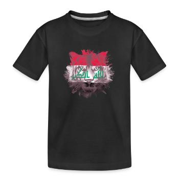Iraq - Kids' Premium Organic T-Shirt - black - Front