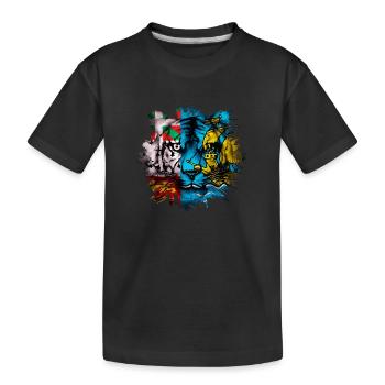 St. Pierre und Miquelon - Kinder Premium Bio T-Shirt - Schwarz - Vorne