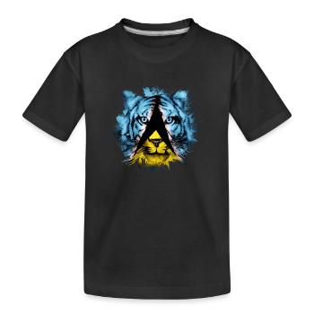 Saint Lucia - Kids' Premium Organic T-Shirt - black - Front