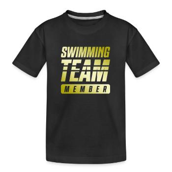 Équipe de natation - T-shirt bio Premium Enfant - noir - Devant