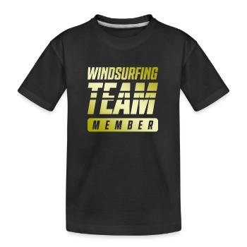 Windsurfing Team - Kinder Premium Bio T-Shirt - Schwarz - Vorne
