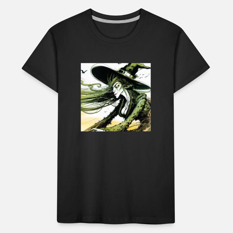 Dessin de sorcière T-shirt bio Premium Enfant