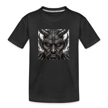 Devil Face - Kids' Premium Organic T-Shirt - black - Front