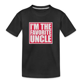 im the favorite uncle - Kinder Premium Bio T-Shirt - Schwarz - Vorne