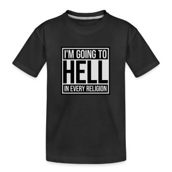 En allant en enfer - T-shirt bio Premium Enfant - noir - Devant