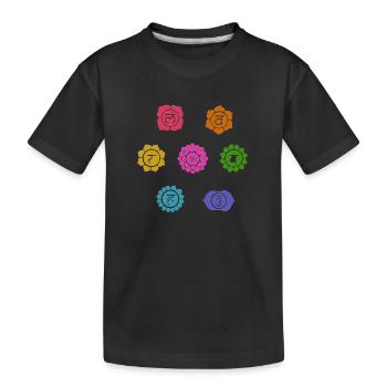 Chakras - T-shirt bio Premium Enfant - noir - Devant