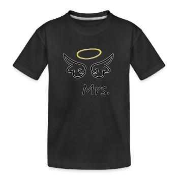 Hochzeit, Braut, Verlobung, Junggesellenabschied - Kinder Premium Bio T-Shirt - Schwarz - Vorne