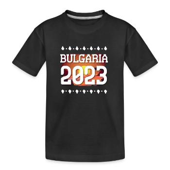 Bulgarien 2023 - Kinder Premium Bio T-Shirt - Schwarz - Vorne
