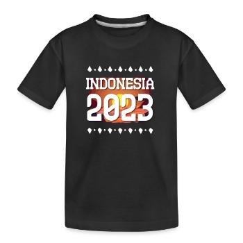 Indonésie 2023 - T-shirt bio Premium Enfant - noir - Devant