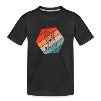 Tennis Sport Tennis Match Saying - Kids' Premium Organic T-Shirt - black - Front
