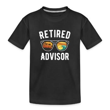 Lunettes de soleil de plage d’un consultant à la retraite - T-shirt bio Premium Enfant - noir - Devant