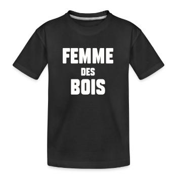 Femme des bois - T-shirt bio Premium Enfant - noir - Devant