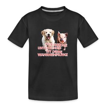 Der einzige Unterschied ist deine Wahrnehmung 2.0 - Kinder Premium Bio T-Shirt - Schwarz - Vorne