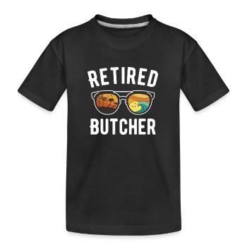 Retired Butcher Beach Keywords Design - Kinder Premium Bio T-Shirt - Schwarz - Vorne