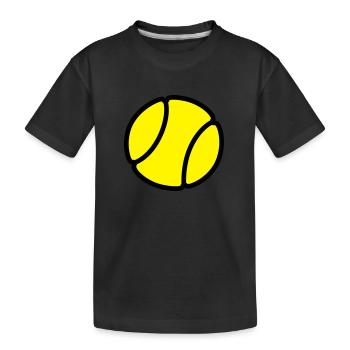 Tennisball - Kinder Premium Bio T-Shirt - Schwarz - Vorne