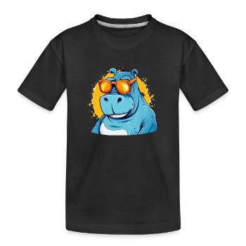 Bob l'hippopotame - T-shirt bio Premium Enfant - noir - Devant