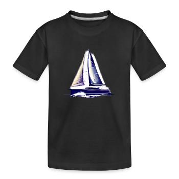 voilier voilier voilier voilier voilier voilier - T-shirt bio Premium Enfant - noir - Devant