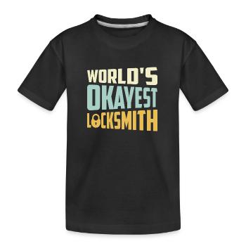 Serrurier Serrurier le plus acceptable au monde - T-shirt bio Premium Enfant - noir - Devant