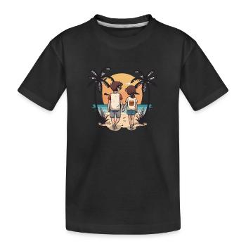 Escapade romantique - T-shirt bio Premium Enfant - noir - Devant
