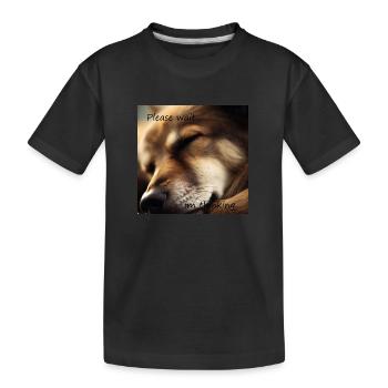 Veuillez patienter... Dans la réflexion... - T-shirt bio Premium Enfant - noir - Devant