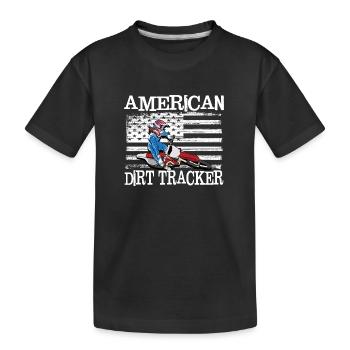 American Dirt Tracker - Kinder Premium Bio T-Shirt - Schwarz - Vorne