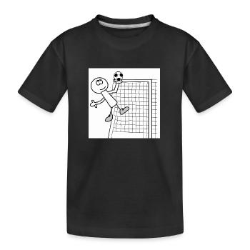 Fussballcomic - Kinder Premium Bio T-Shirt - Schwarz - Vorne