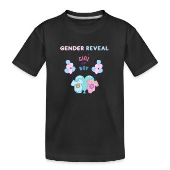 Gender Reveal - Kinder Premium Bio T-Shirt - Schwarz - Vorne