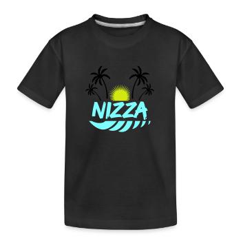 Nice - Kids' Premium Organic T-Shirt - black - Front