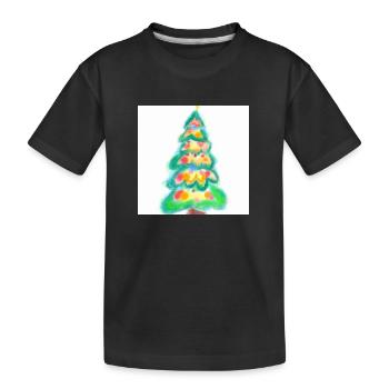 Weihnachtsbaum Tannenbaum - Kinder Premium Bio T-Shirt - Schwarz - Vorne
