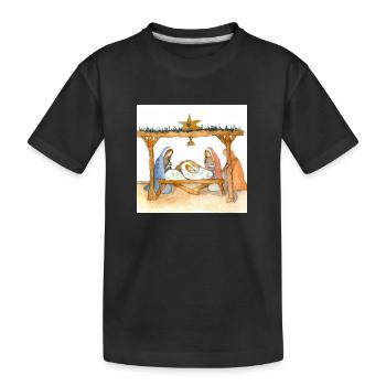 Weihnchts Kippe Weihnachten - Kinder Premium Bio T-Shirt - Schwarz - Vorne