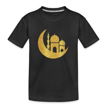 Ramadan Mubarak muslim islam Fasten moslem Allah - Kinder Premium Bio T-Shirt - Schwarz - Vorne