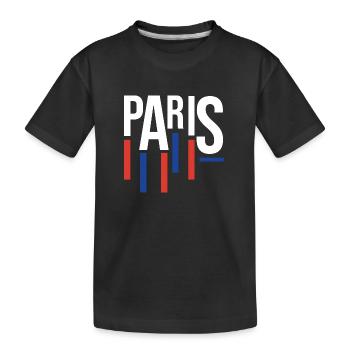 Classic Paris Souvenir - Kids' Premium Organic T-Shirt - black - Front