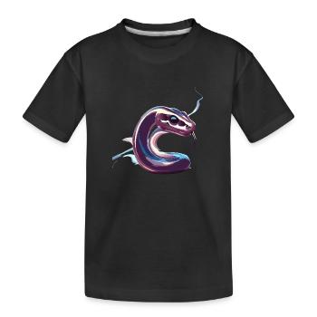 Chrom Schlange Part. 2 - Kinder Premium Bio T-Shirt - Schwarz - Vorne