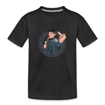 Rieser Grantler // Illustration - Kinder Premium Bio T-Shirt - Schwarz - Vorne