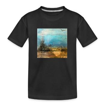 THE DESERT - Kids' Premium Organic T-Shirt - black - Front