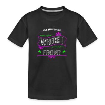 cool happy birthday sayings statement vegetarian - Kinder Premium Bio T-Shirt - Schwarz - Vorne