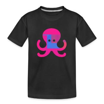 Oktopus - Kinder Premium Bio T-Shirt - Schwarz - Vorne
