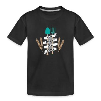 No Farmer No Food Farm Farmer - Kids' Premium Organic T-Shirt - black - Front