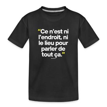 Citation célèbre footballeur coach - T-shirt bio Premium Enfant - noir - Devant